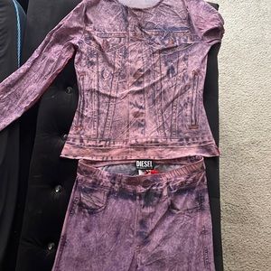Authentic DIESEL MESH PINK SET SIZE MEDIUM